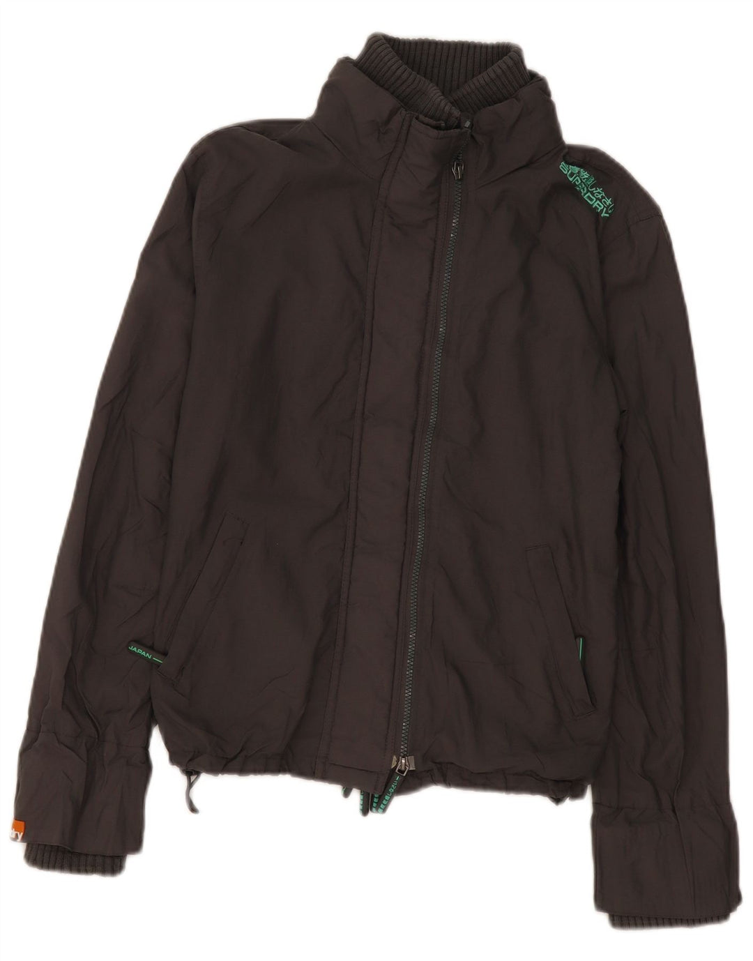 Jachetă Bomber Superdry pentru femei UK 16 mare nailon gri