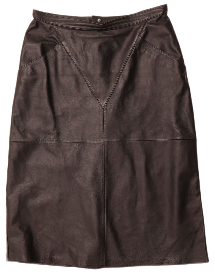 Fusta din piele pentru femei VINTAGE IT 44 Medium W32 Negru