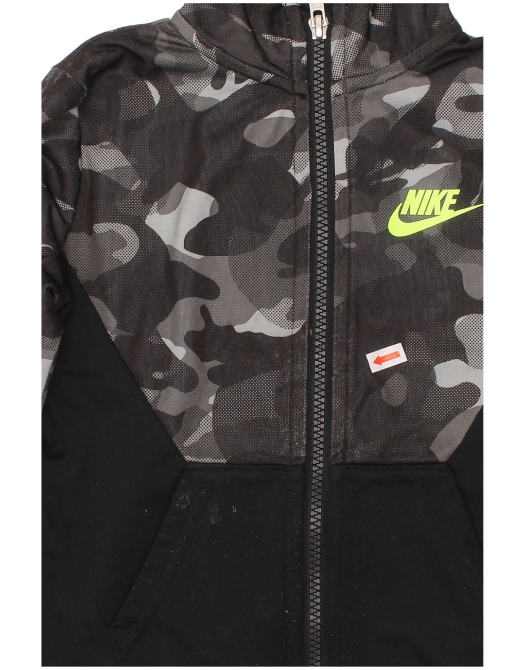 Jachetă de trening pentru băieți NIKE 3-4 ani, poliester camuflaj negru