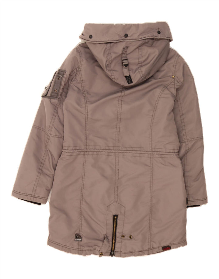 KHUJO Mens Hooded Parka Jacket UK 36 Small Grey Polyester Vintage KHUJO and Second-Hand KHUJO from Messina Hembry 