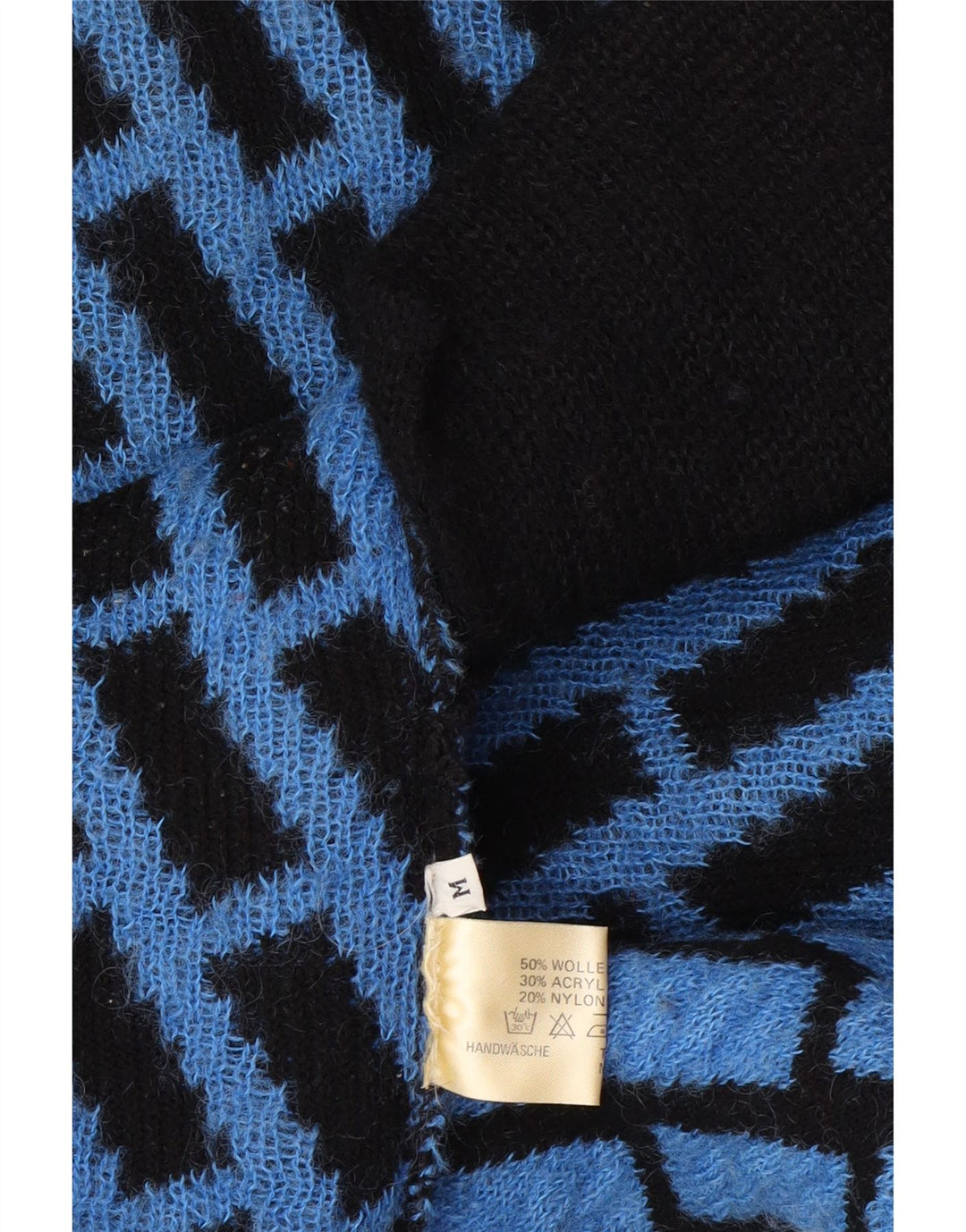 Pulover cardigan supradimensionat cu paragate vintage pentru femei UK 14 Medium Blue Check