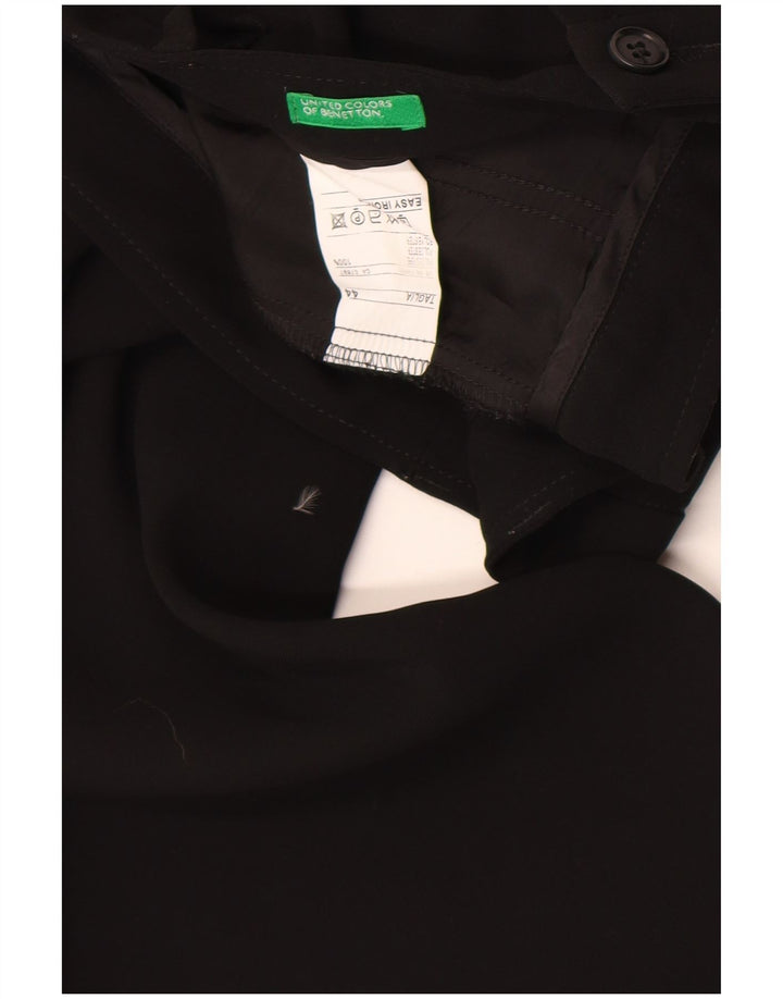 Pantaloni chino Bootcut pentru femei Benetton IT 44 Medium W28 L32 Poliester negru