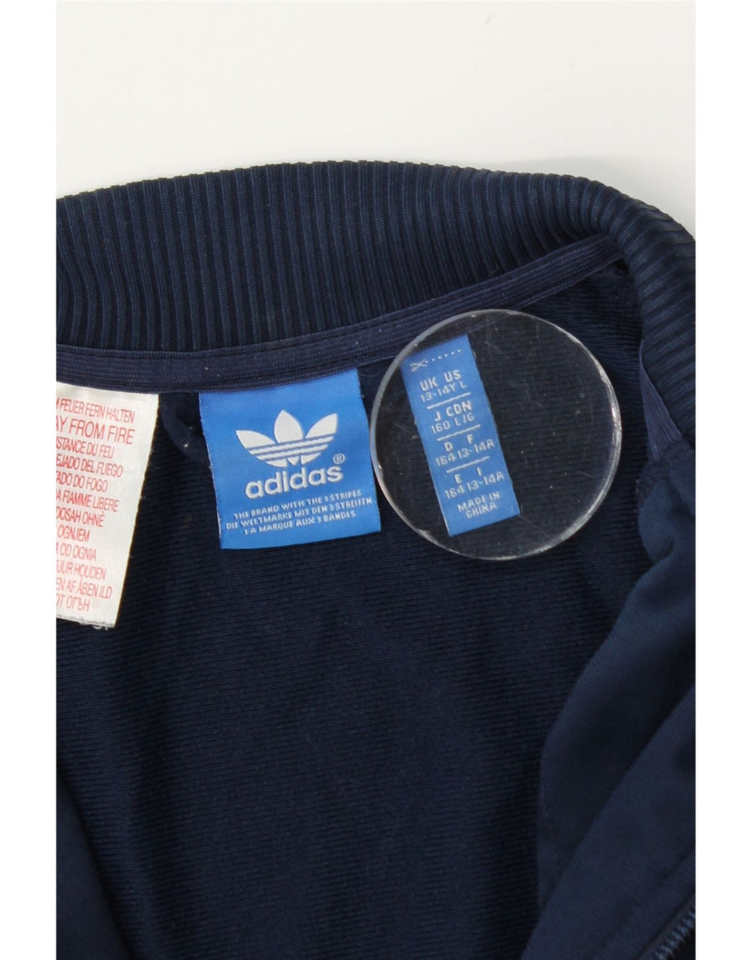 Jachetă de trening pentru băieți Adidas 13-14 ani, poliester bleumarin