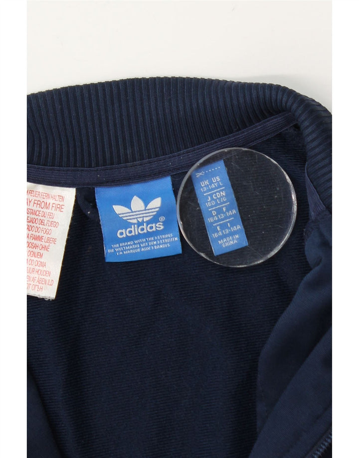 Jachetă de trening pentru băieți Adidas 13-14 ani, poliester bleumarin