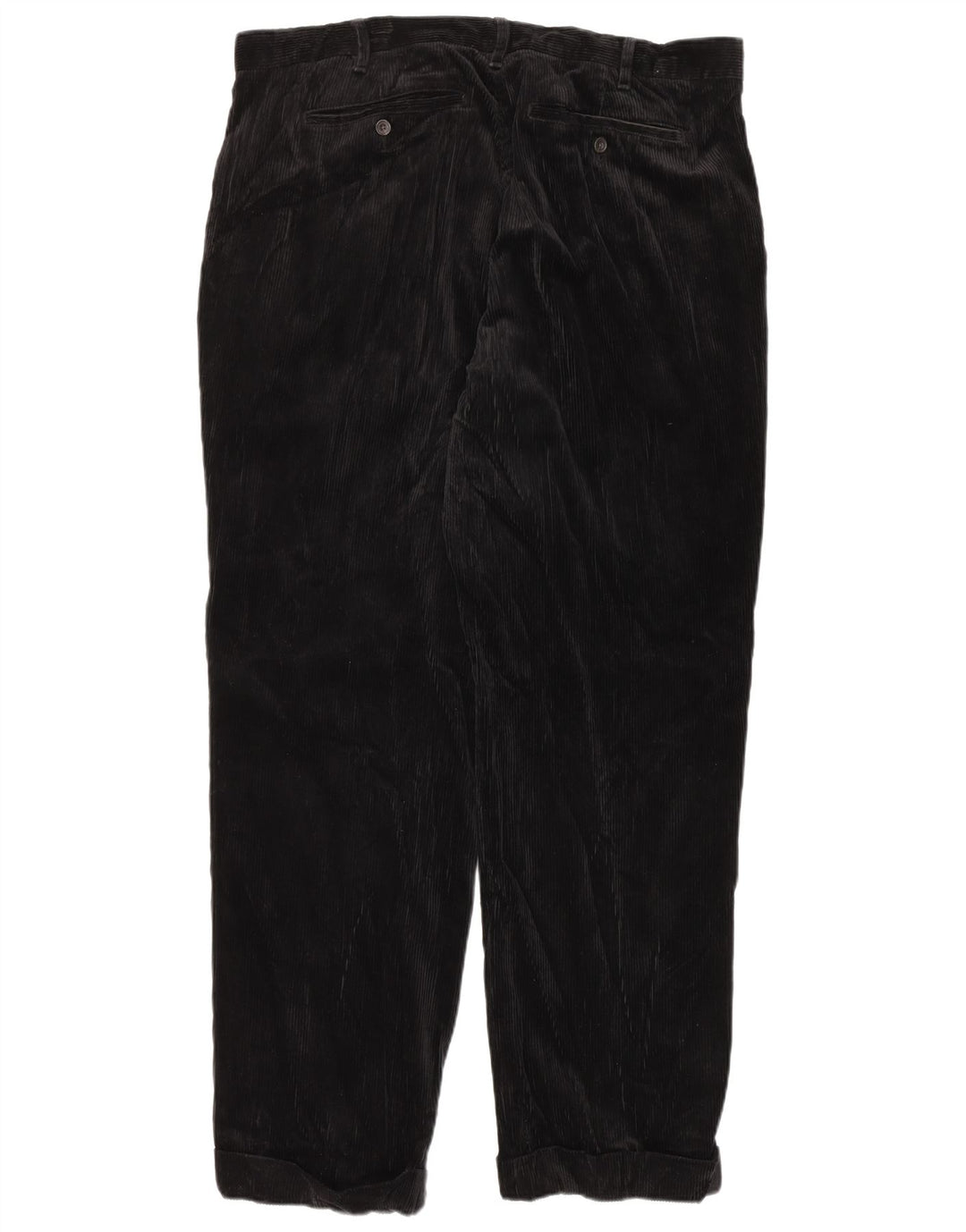 EDDIE BAUER Pantaloni pentru bărbați, înalți, cu croiala relaxată, din velur, L40 L34, negru