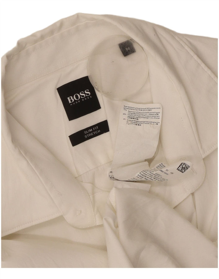 Cămașă pentru bărbați Hugo Boss Slim Fit, bumbac alb mediu