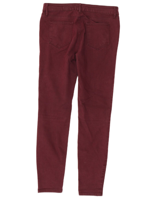 Fat Face Blugi Jegging Femei UK 12 Medium W32 L29 Bumbac Burgundy