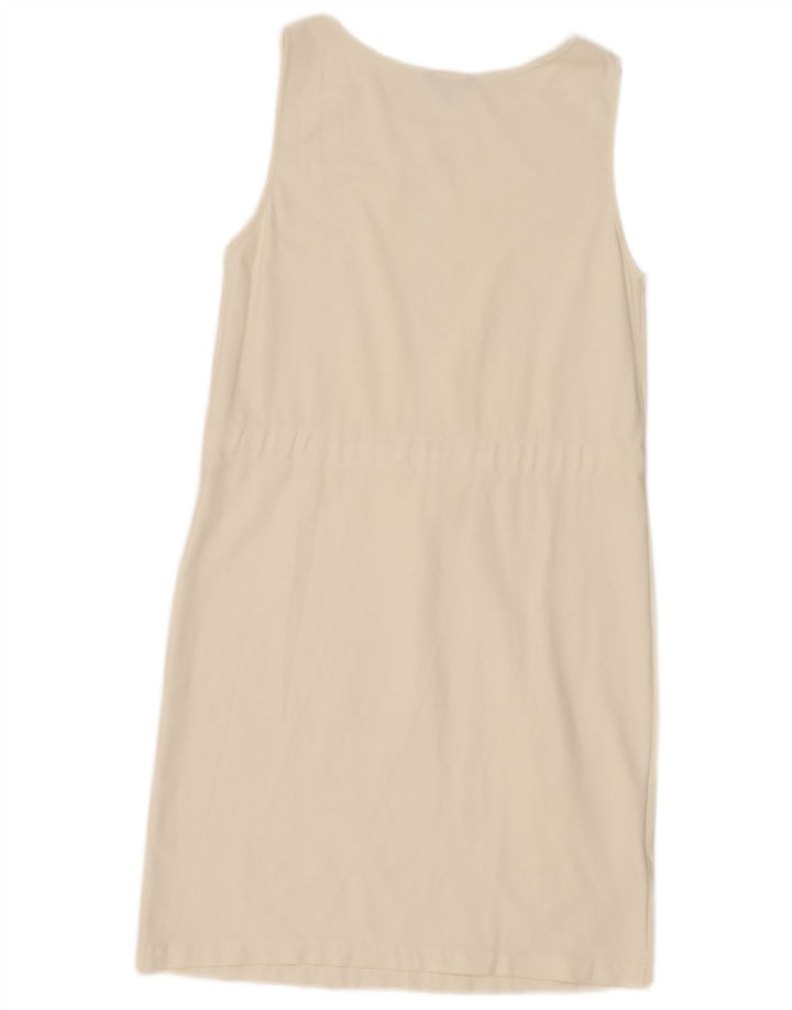 Massimo Dutti Rochie fără mâneci pentru femei, UK 12 Poliester alb mediu