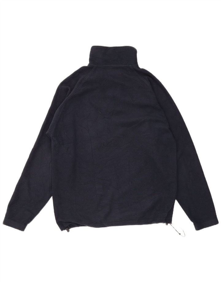 Pulover KAPPA pentru bărbați, cu fermoar și gât, fleece, bleumarin mediu