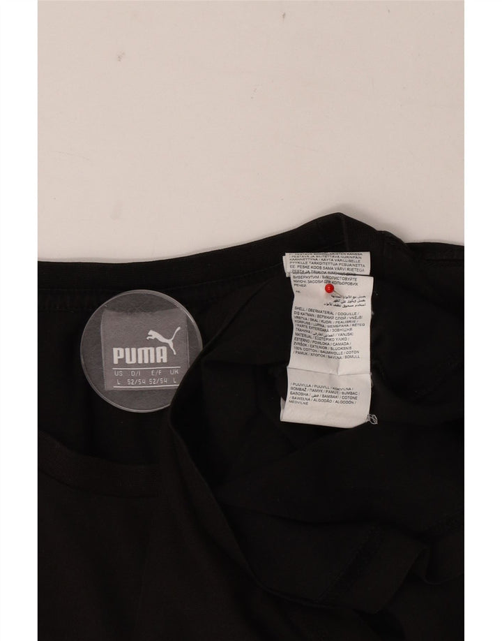 Tricou grafic Puma pentru bărbați Top mare din bumbac negru