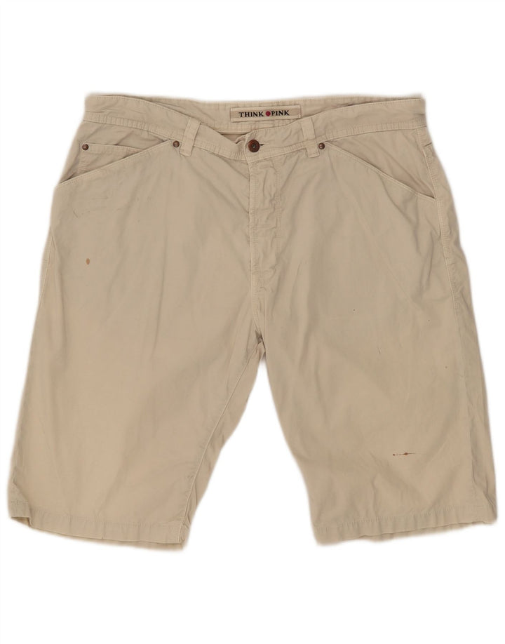 Pantaloni scurți chino pentru bărbați Think Pink W36 Large Beige