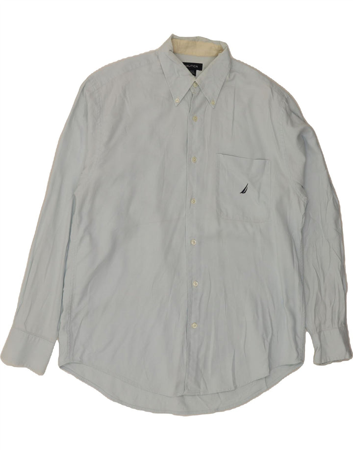 NAUTICA Mens Shirt Medium Blue Cotton Vintage Nautica and Second-Hand Nautica from Messina Hembry 
