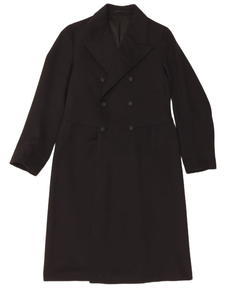 Palton dublu pentru bărbați vintage UK 34 XS negru
