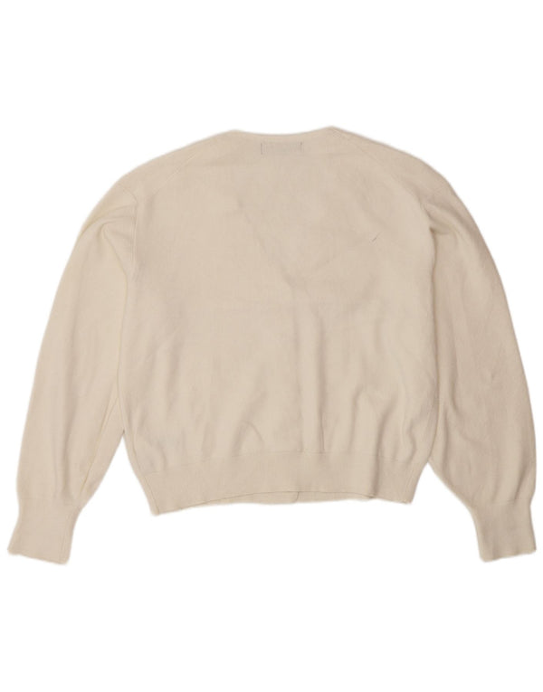 Pulover cardigan pentru femei Marks & Spencer UK 14 Medium Off White Viscose