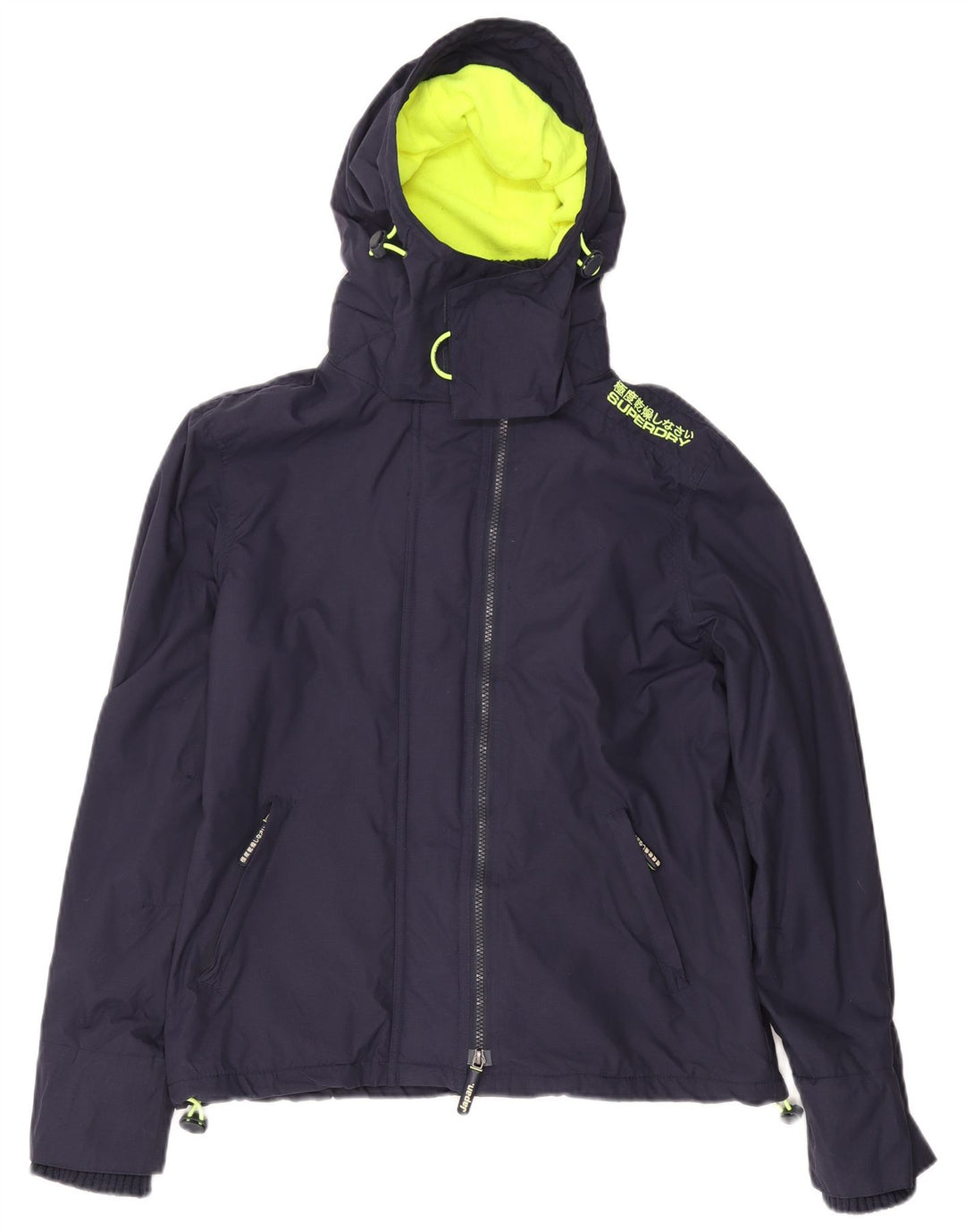 Jachetă Windbreaker Superdry pentru femei cu grafică UK 18 XL, nailon bleumarin