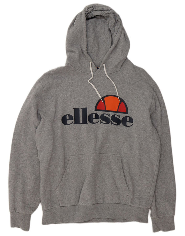 Pulover cu glugă cu grafic pentru bărbați Ellesse, 2XL, bumbac cu pete gri