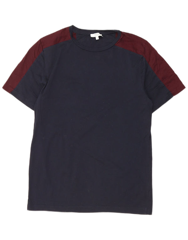 Tricou pentru bărbați Reiss Top mic, bleumarin, bumbac color bloc