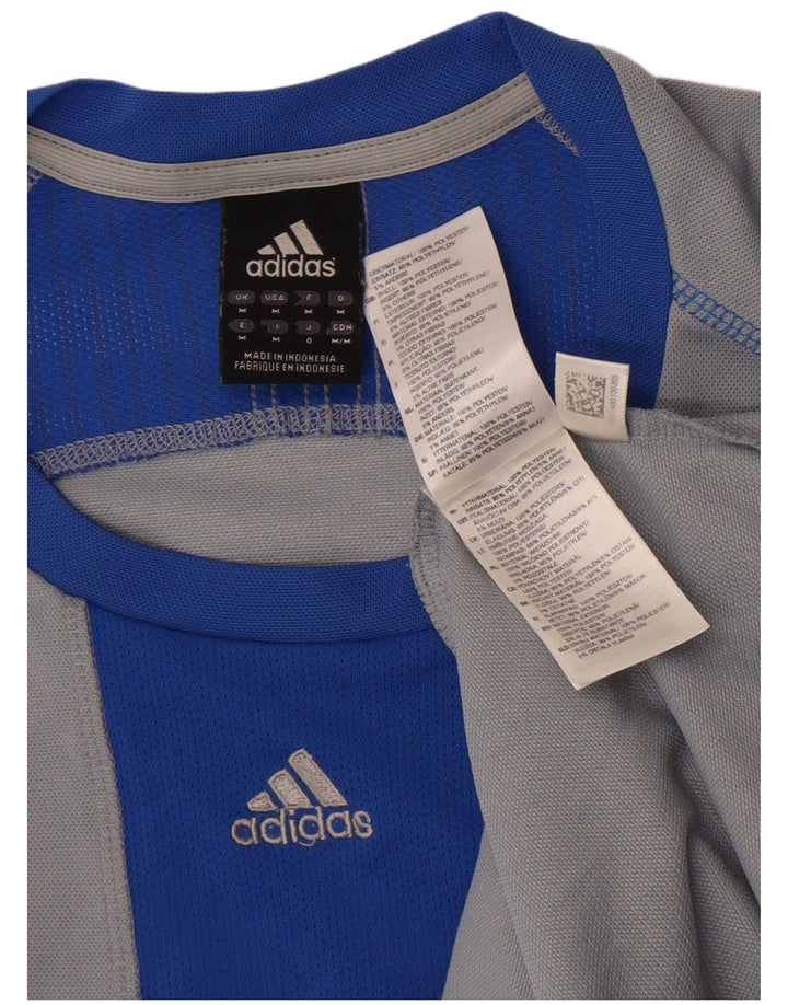 Tricou Adidas Climacool pentru bărbați Top Mediu Gri Poliester Colorblock