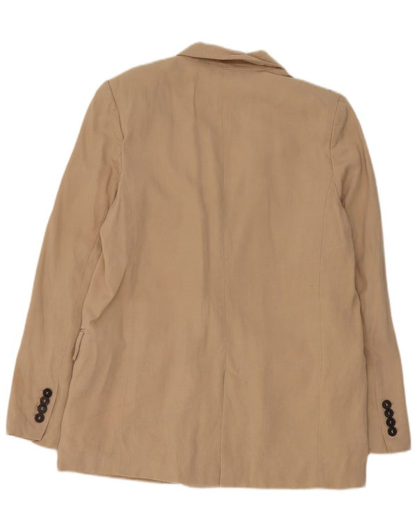 Sacou blazer pentru femei Zara cu 1 nasture UK 6 XS Bej Lyocell
