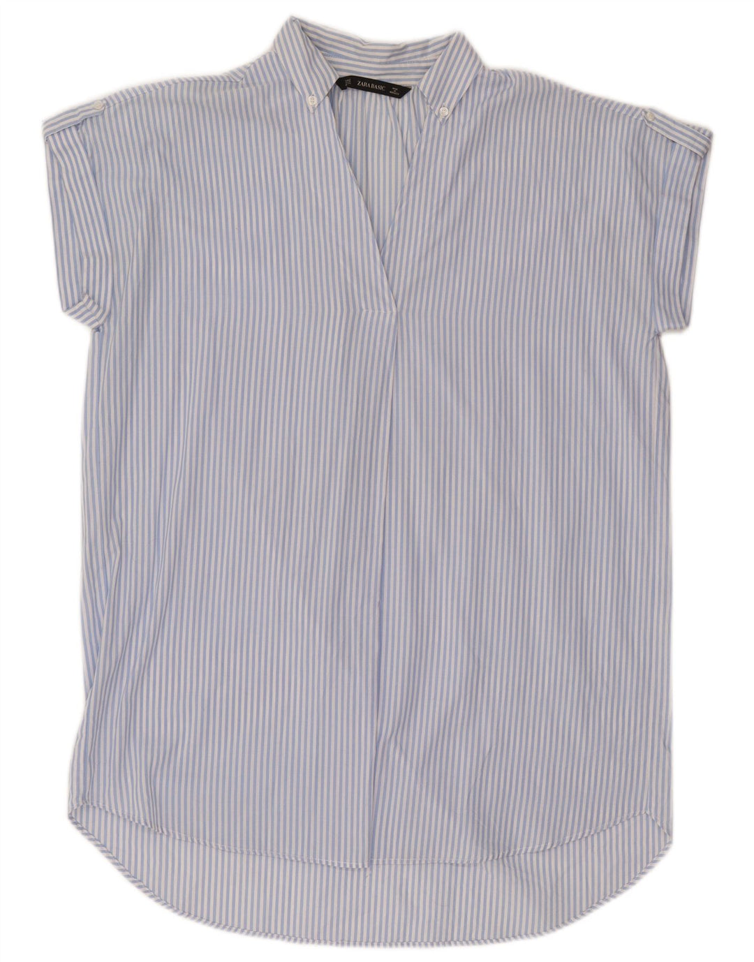 Rochie tunică supradimensionată pentru femei Zara UK 14 Medium Blue Pinstripe
