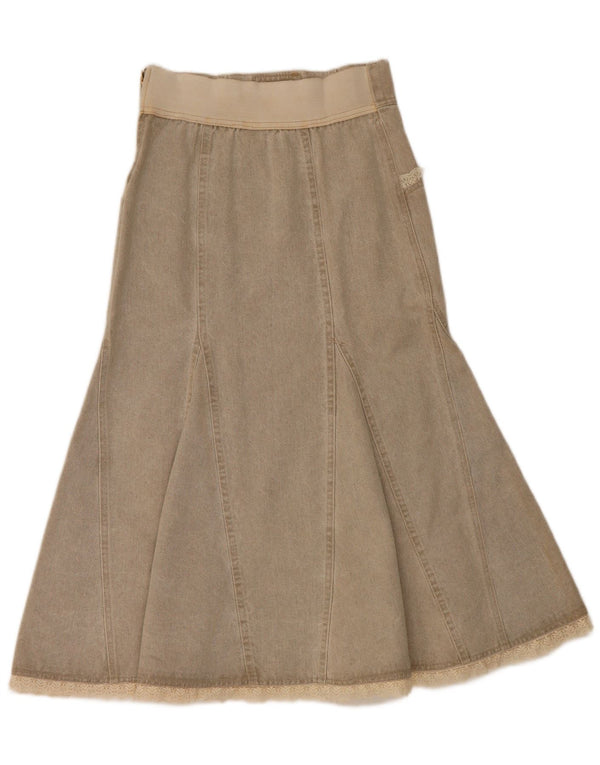 Laura Biagiotti Fete Fusta Denim Trompeta 12-13 Ani W26 Bumbac Verde