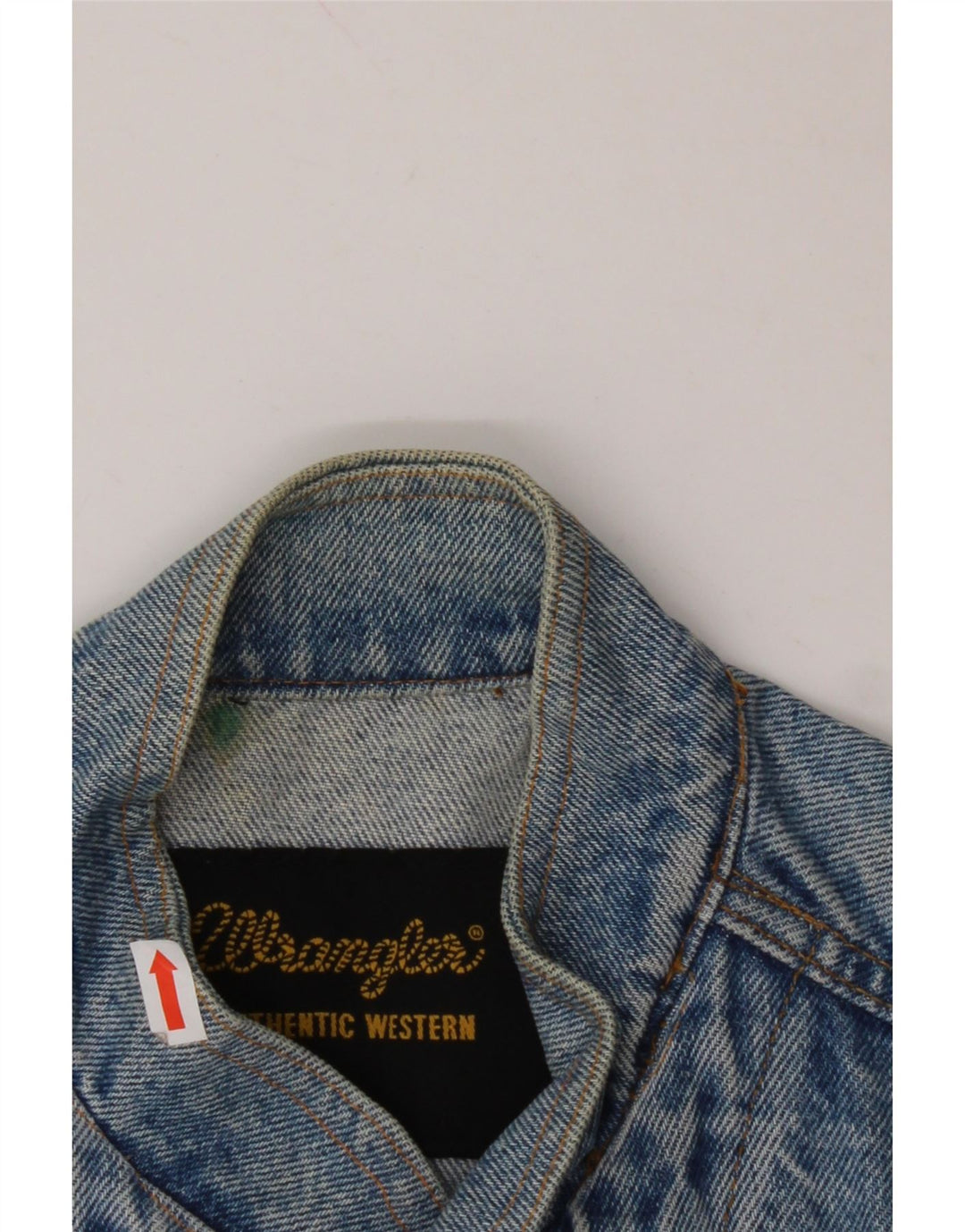 Gilet de denim WRANGLER pentru bărbați, cu tăiere largă, UK 36, bumbac albastru mic