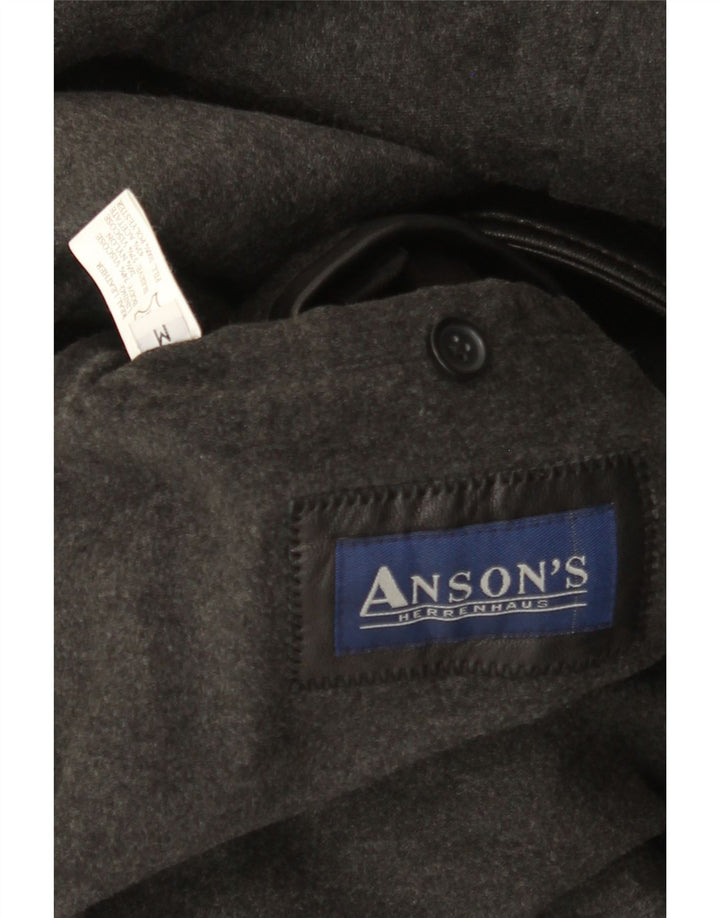 Jachetă de piele Anson's Herrenhaus pentru bărbați UK 38 Medium Black Leather