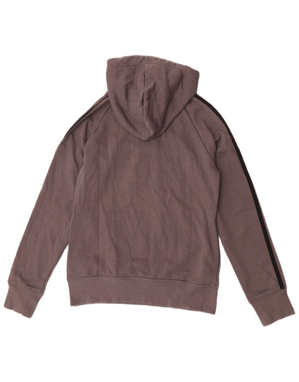 Adidas Climalite Graphic Hoodie Pulover UK 4/6 XS Gri Bumbac