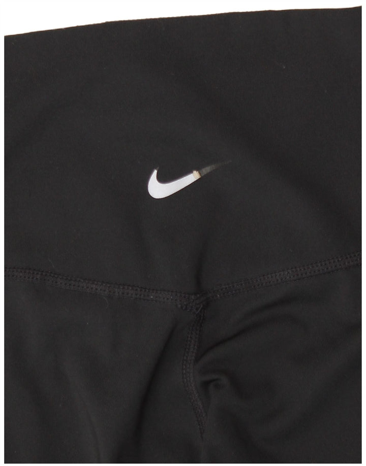 Leggings Nike Dri Fit Graphic pentru femei UK 12 Poliester mediu negru