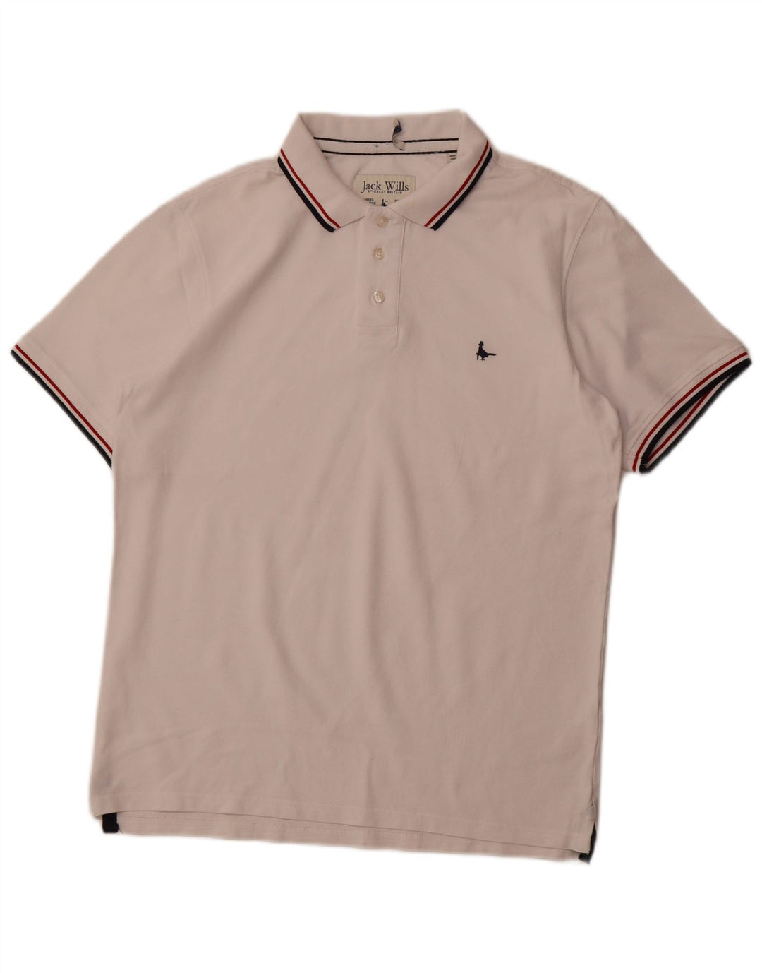 JACK WILLS Tricou polo pentru bărbați, bumbac alb mediu