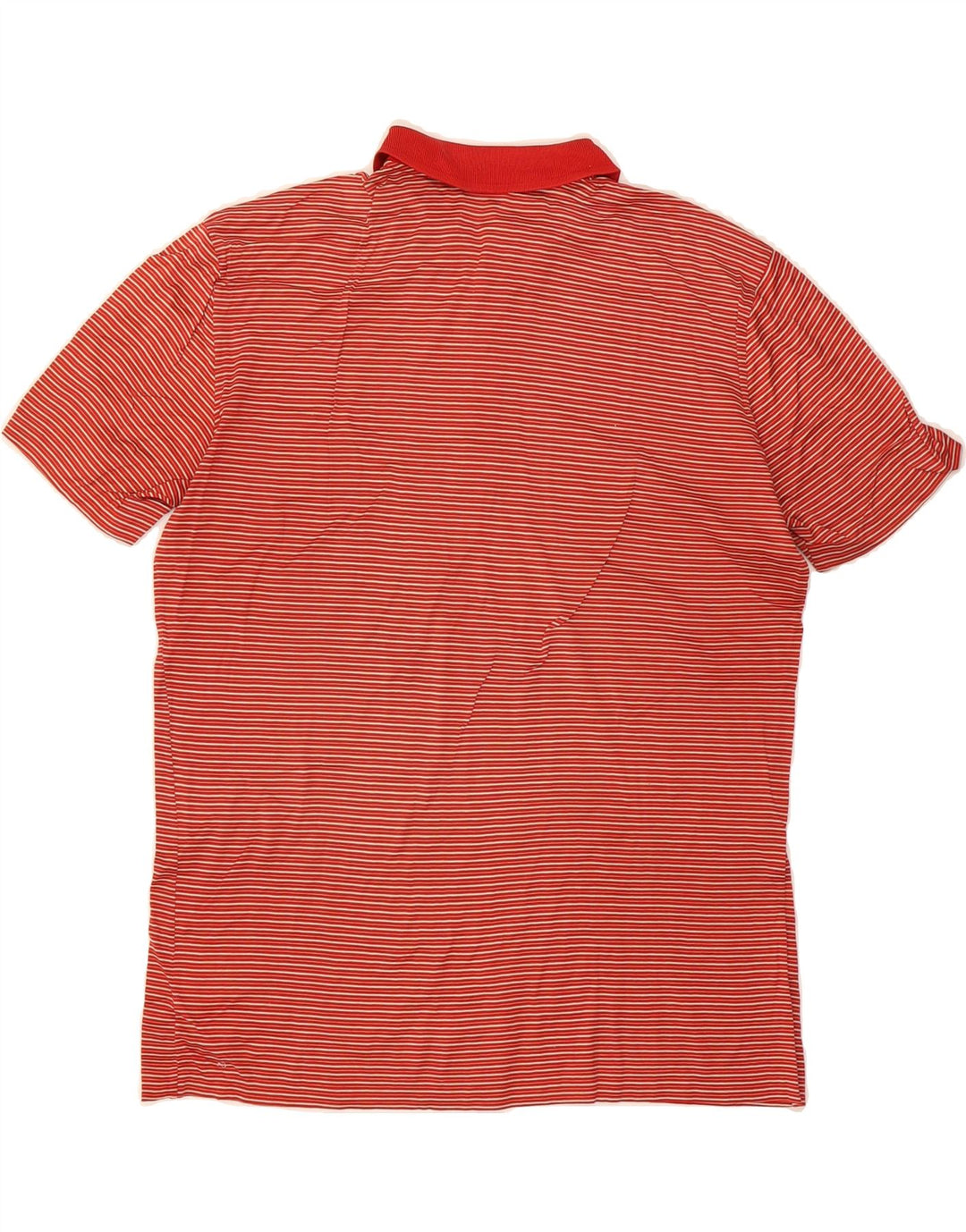 ENNIO MURACCHINI Mens Polo Shirt Medium Red Striped Cotton Vintage Ennio Muracchini and Second-Hand Ennio Muracchini from Messina Hembry 
