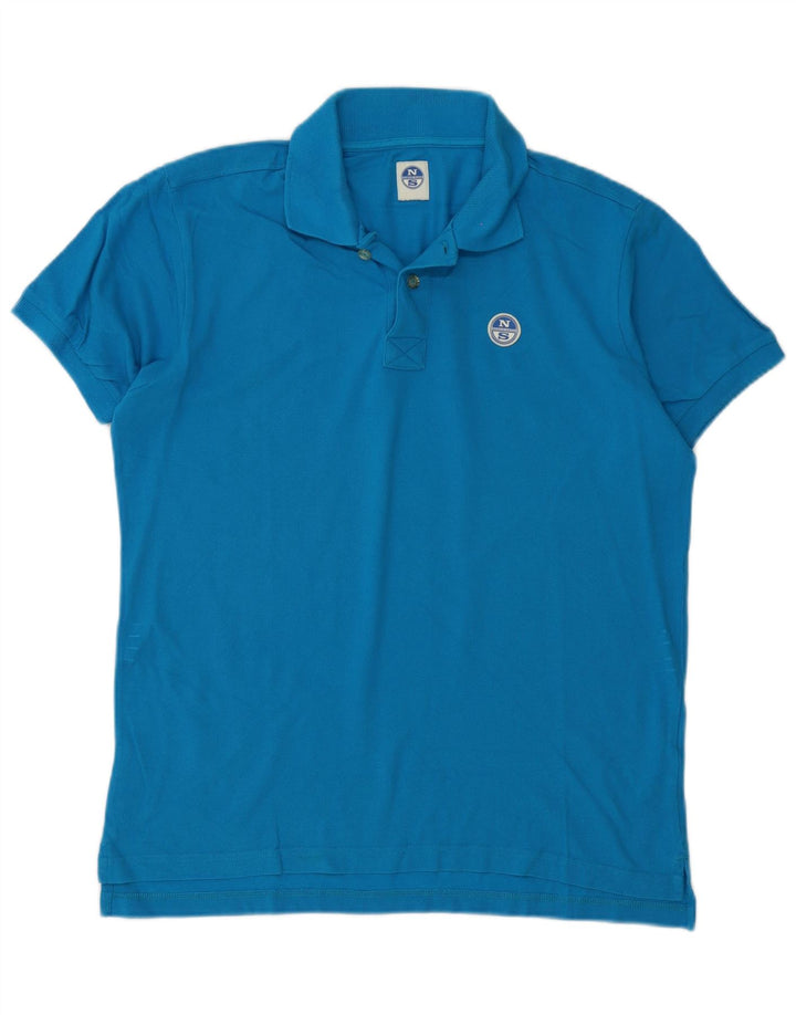 Tricou polo North Sails pentru bărbați, bumbac albastru mediu