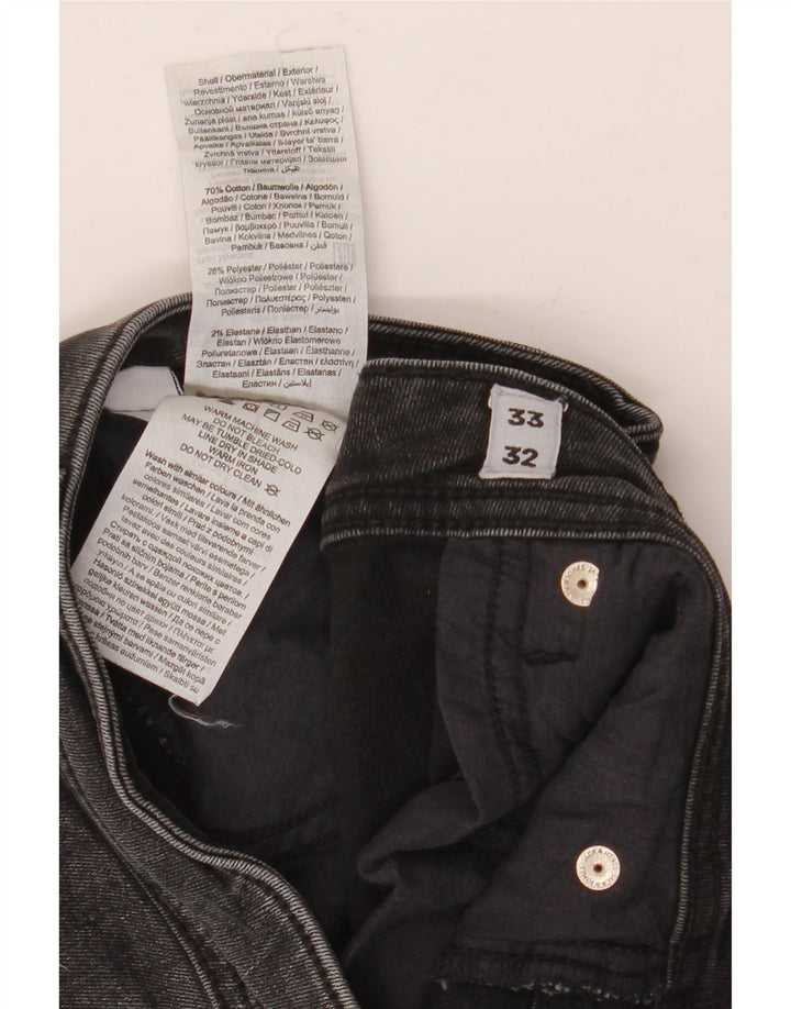Blugi slim pentru bărbați Jack & Jones W33 L32 bumbac negru