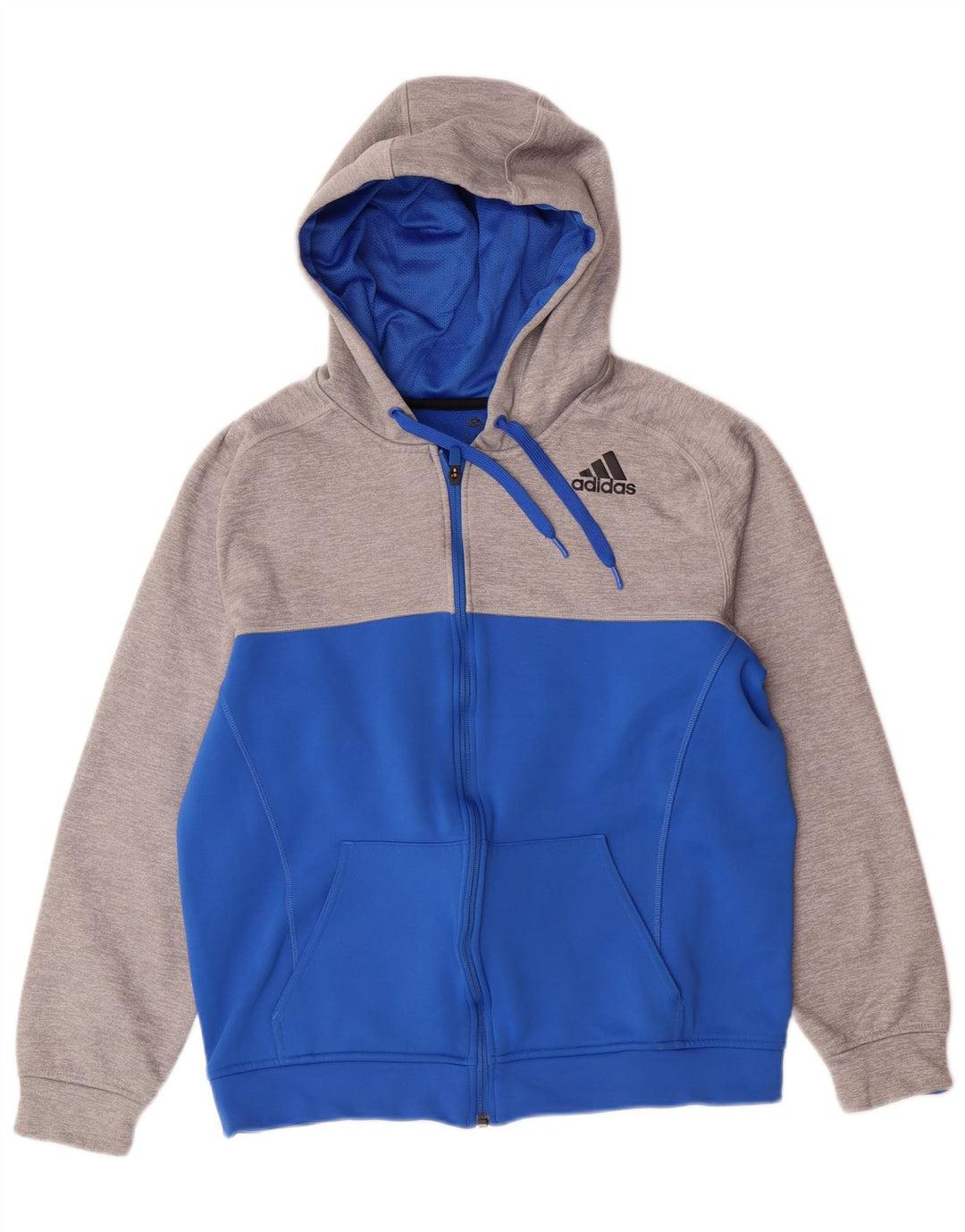 Pulover ADIDAS Climawarm cu fermoar pentru femei UK 14 Medium Blue Colorblock