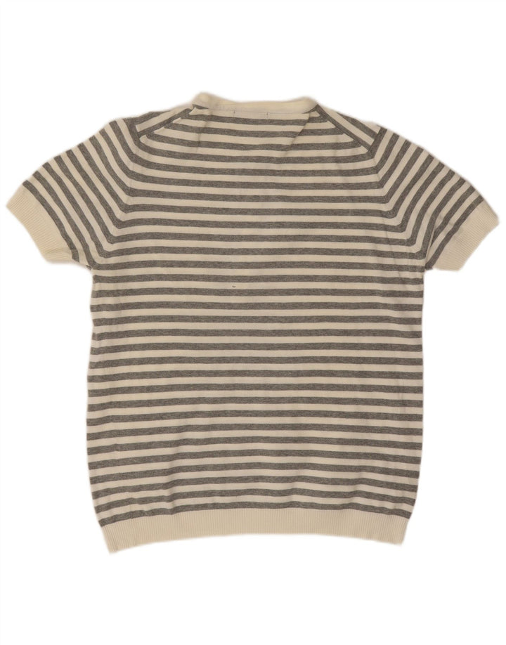 Tricou polo pentru bărbați Zara, mare, gri cu dungi