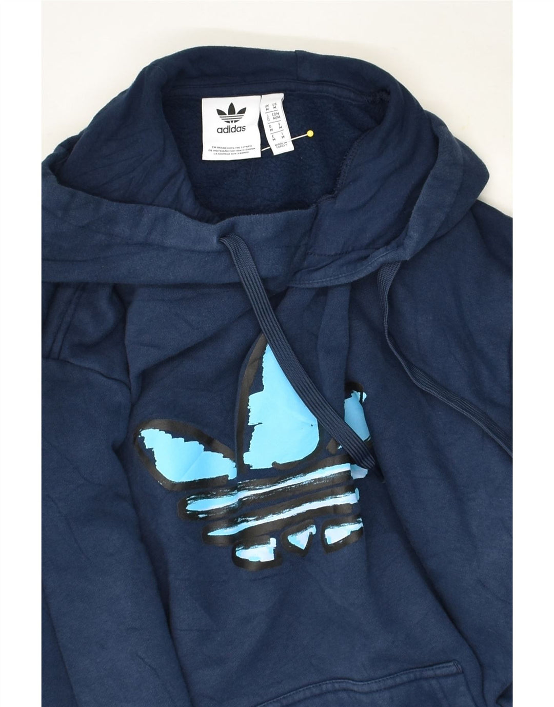 Pulover cu glugă grafic ADIDAS pentru bărbați, poliester bleumarin mediu