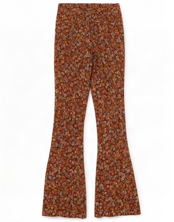 Hollister Pantaloni casual Flare cu talie înaltă XS W25 L33 Maro Floral