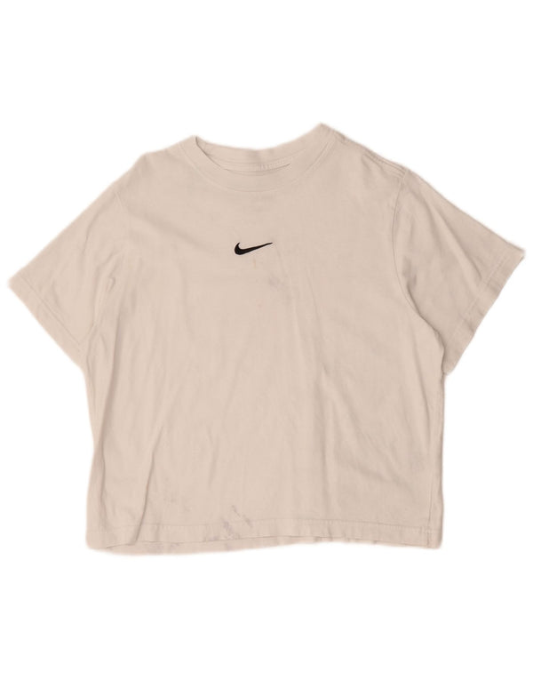 Nike Womens Loose Fit T-Shirt Top UK 18 XL White Cotton