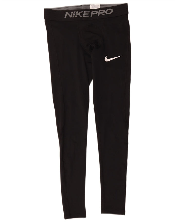 Leggings grafic Nike Dri Fit pentru bărbați, poliester mediu negru