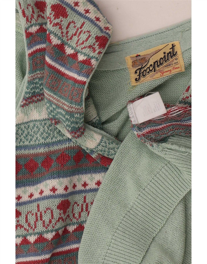 Cardigan Vintage fără mâneci pentru bărbați, mijlociu, multicolor, Fair Isle