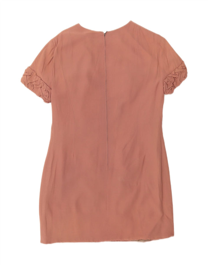 VINTAGE Womens Shift Dress UK 14 Medium Pink