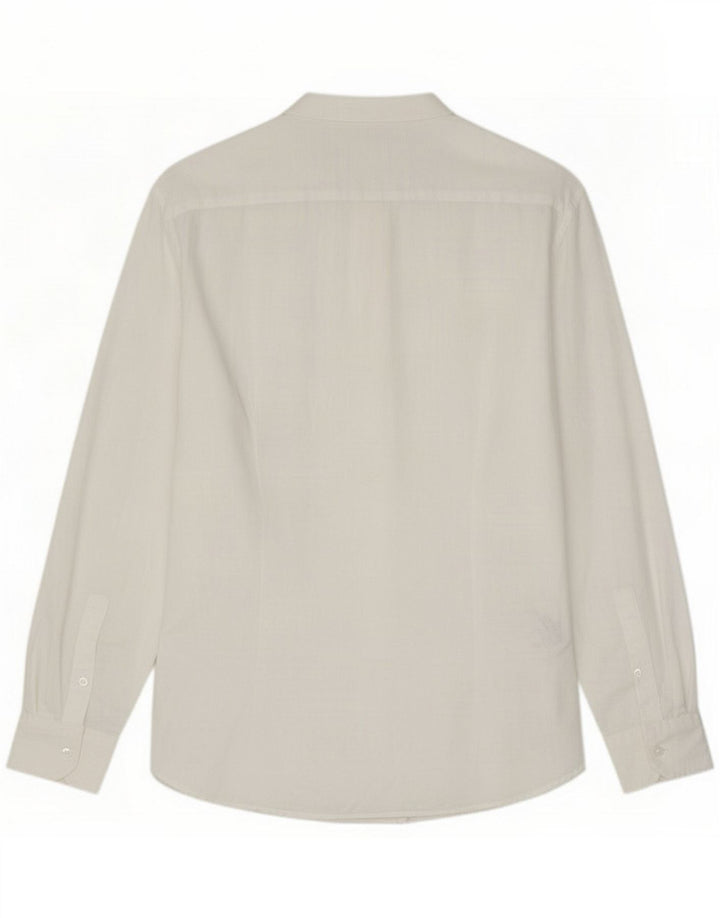 Paolo Pecora Cămașă pentru bărbați Mărimea 40 Medium White Linen