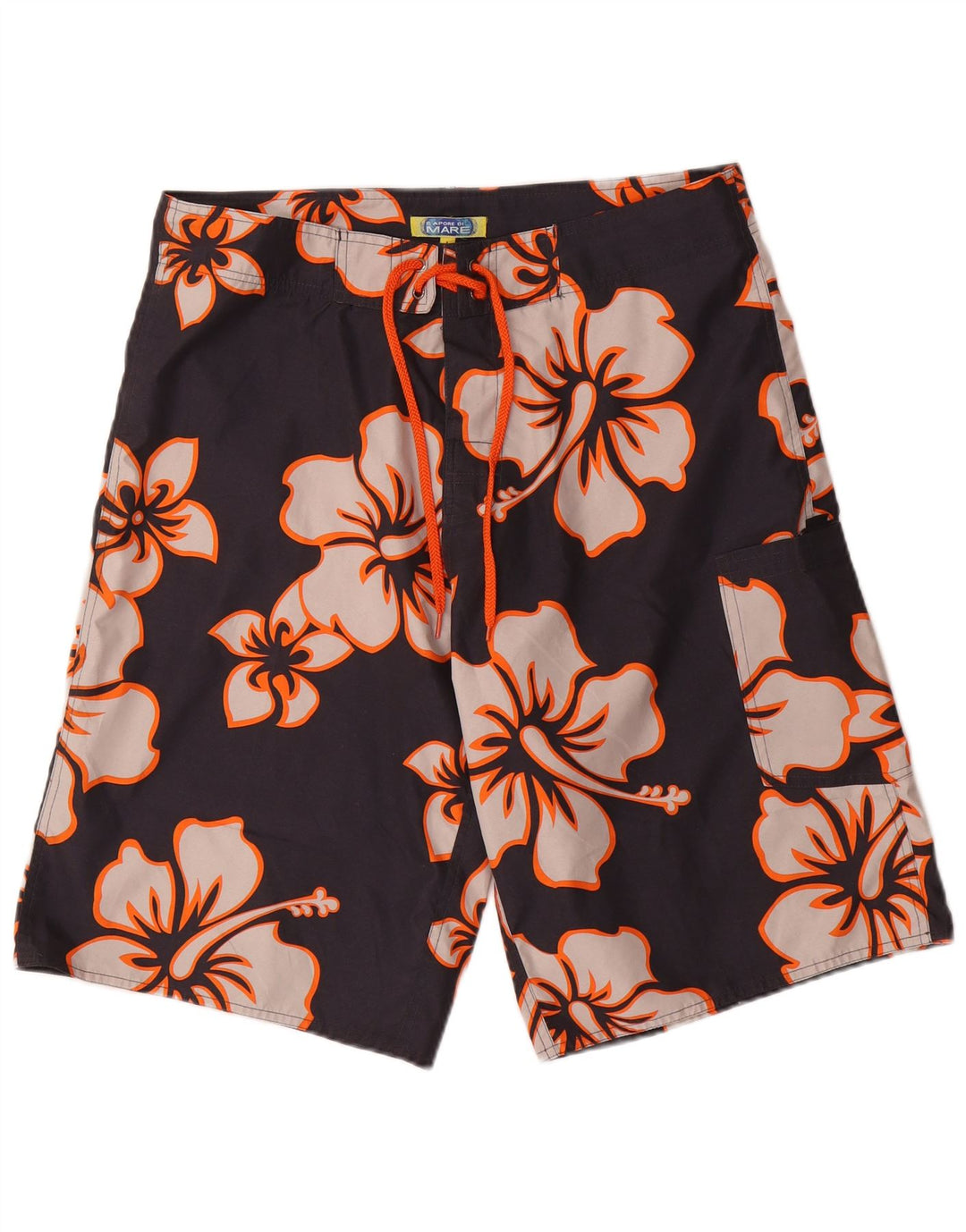 Pantaloni scurți de înot pentru bărbați Sapore Di Mare Poliester floral negru mare