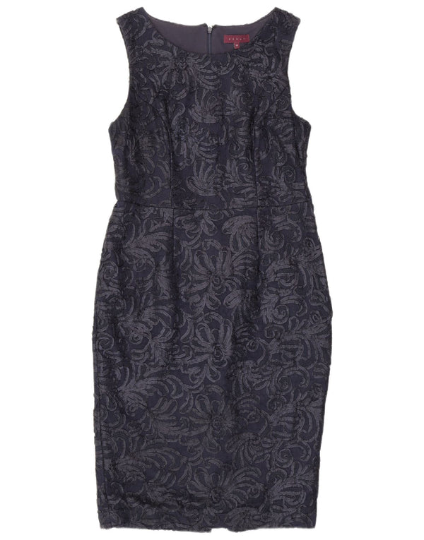 Rochie slim fit fără mâneci pentru femei Debut UK 12 Medium Bleumarin Floral