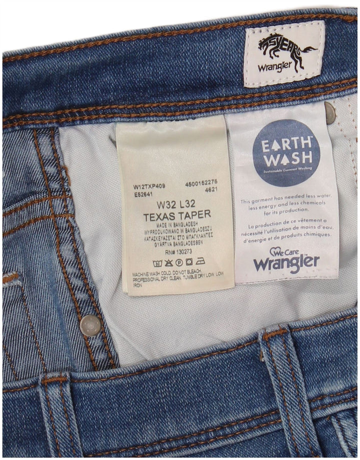 Blugi conici pentru bărbați WRANGLER Texas W32 L32 bumbac albastru