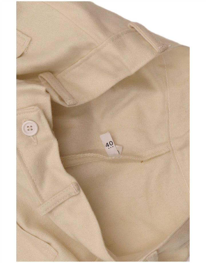 Pantaloni de damă Vintage Bootcut IT 40 Small W26 L33 alb