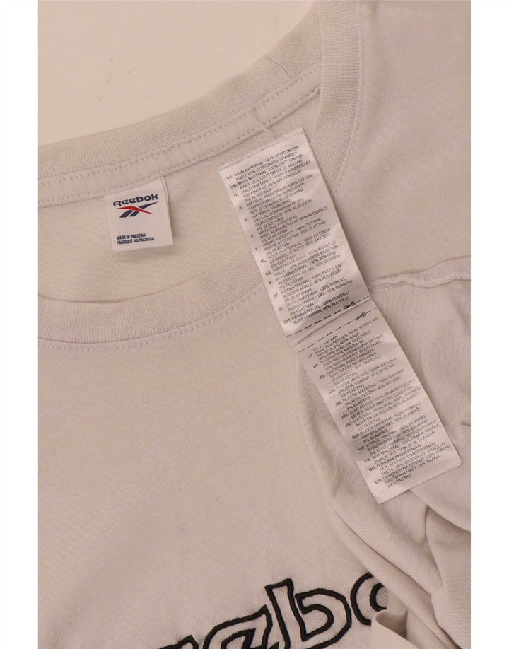 Tricou grafic Reebok pentru bărbați Top mic, alb, bumbac
