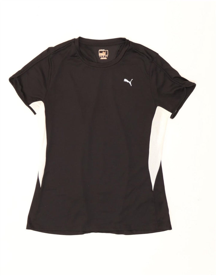 Puma Tricou pentru femei Top UK 12 Medium Black Colorblock Poliester