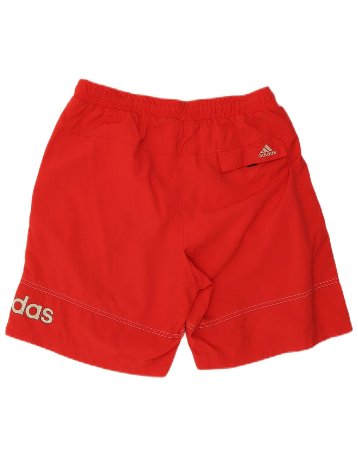 Pantaloni scurți de înot grafic pentru bărbați Adidas, poliester roșu mediu