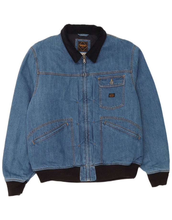 Jachetă Bomber Denim pentru bărbați Superdry UK 44 2XL Bumbac albastru